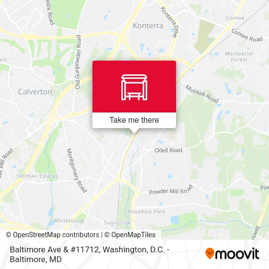 Baltimore Ave & #11712 map