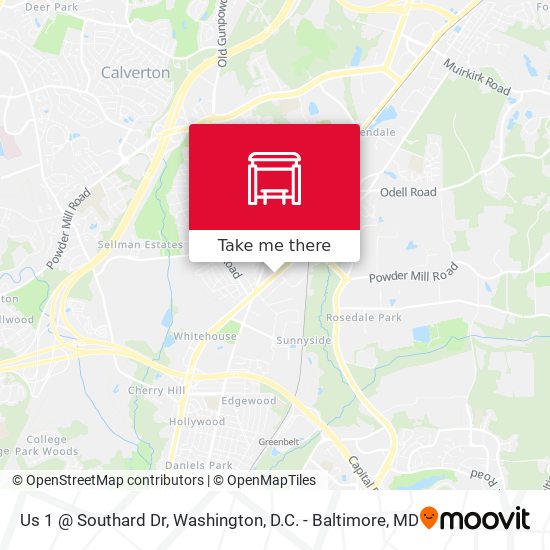 Us 1 @ Southard Dr map