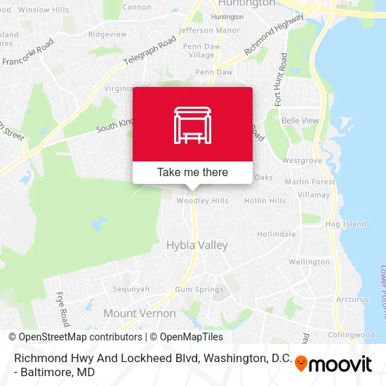Mapa de Richmond Hwy And Lockheed Blvd