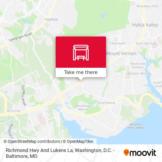 Richmond Hwy And Lukens La map