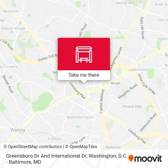 Greensboro Dr And International Dr map