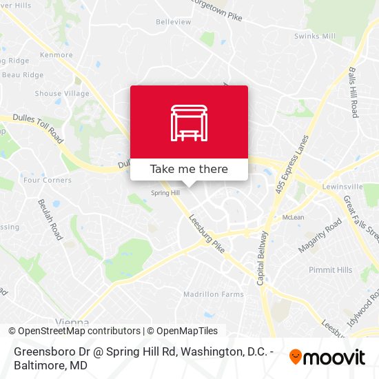 Greensboro Dr @ Spring Hill Rd map