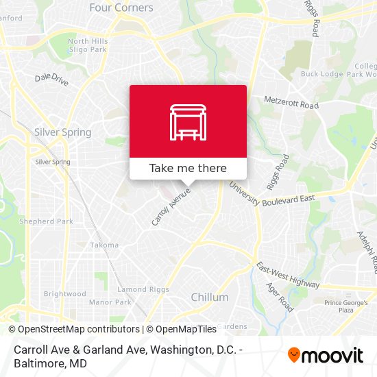 Carroll Ave & Garland Ave map