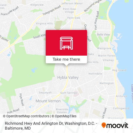 Richmond Hwy And Arlington Dr map
