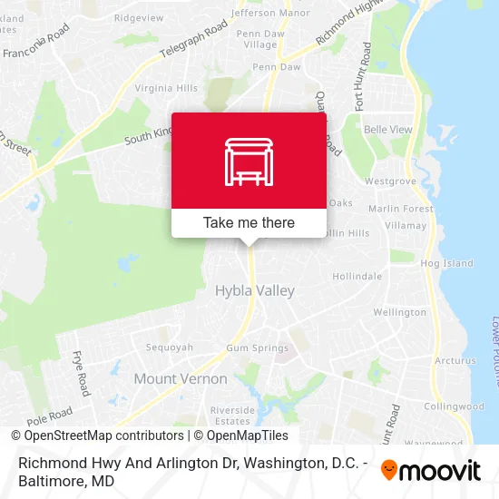 Mapa de Richmond Hwy And Arlington Dr