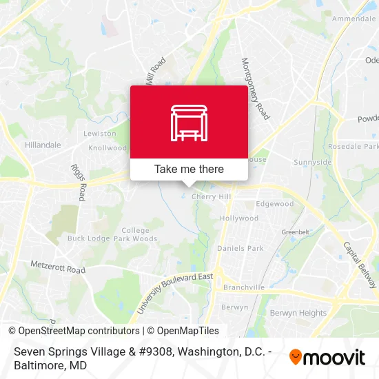Seven Springs Village & #9308 map