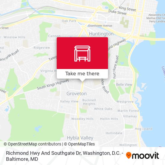 Richmond Hwy And Southgate Dr map