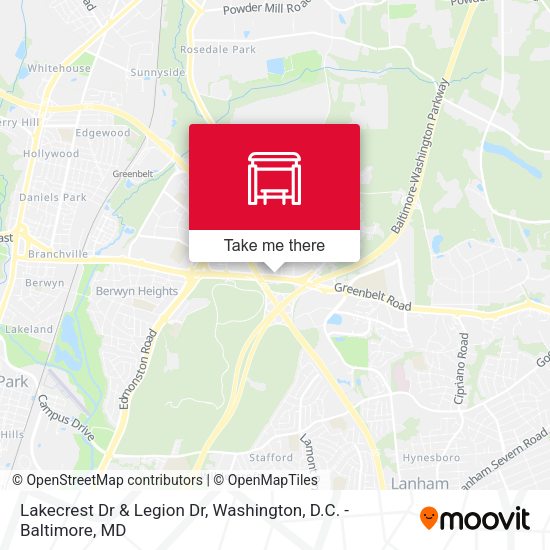 Lakecrest Dr & Legion Dr map