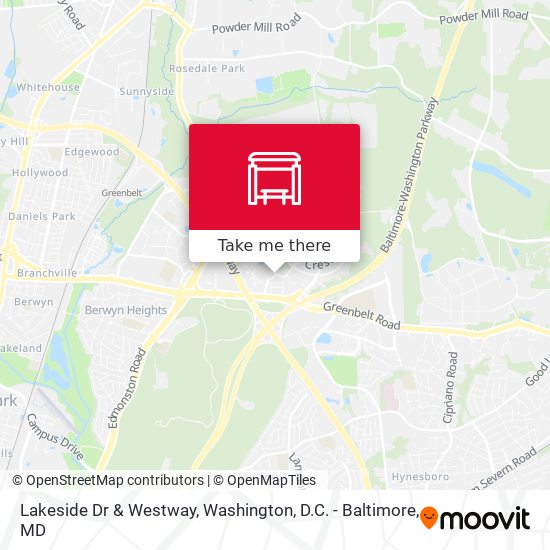 Lakeside Dr & Westway map