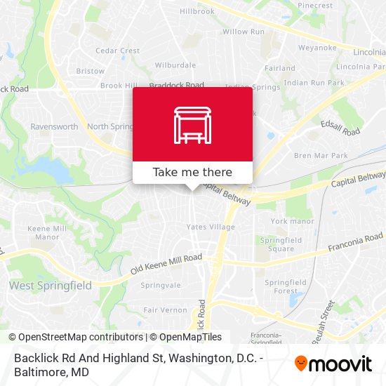 Backlick Rd And Highland St map