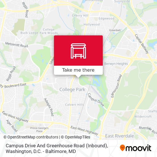 Mapa de Campus Drive And Greenhouse Road (Inbound)