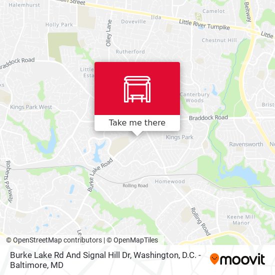 Burke Lake Rd And Signal Hill Dr map