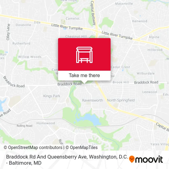 Braddock Rd And Queensberry Ave map
