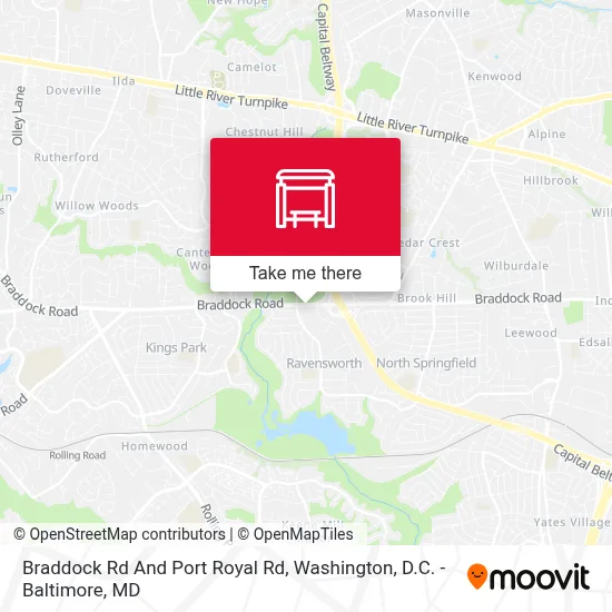 Braddock Rd And Port Royal Rd map