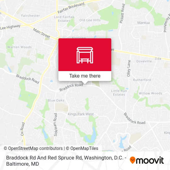 Braddock Rd And Red Spruce Rd map