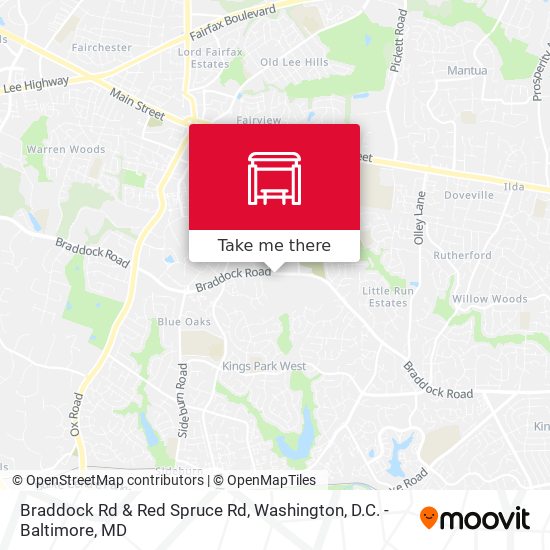 Braddock Rd & Red Spruce Rd map