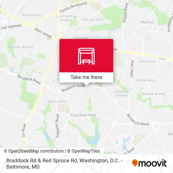 Braddock Rd & Red Spruce Rd map