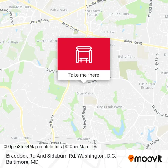 Braddock Rd And Sideburn Rd map