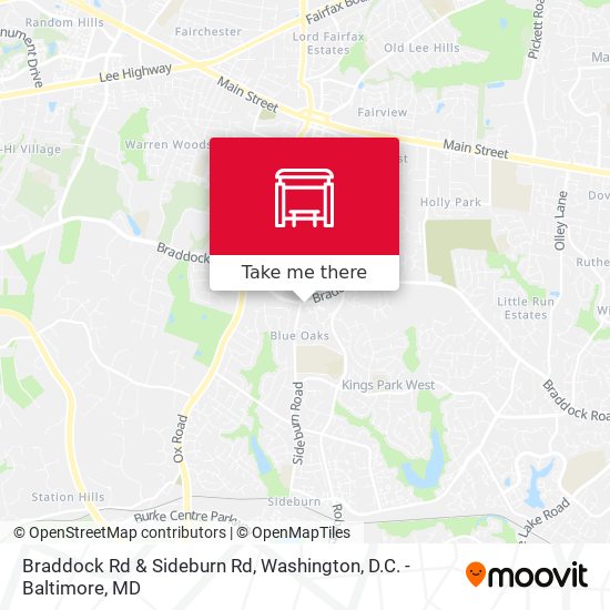Mapa de Braddock Rd & Sideburn Rd