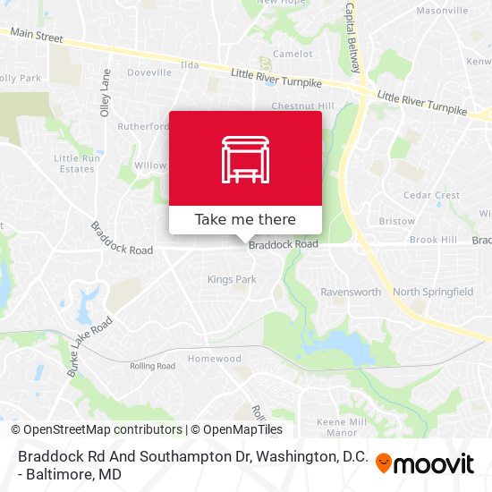 Mapa de Braddock Rd And Southampton Dr