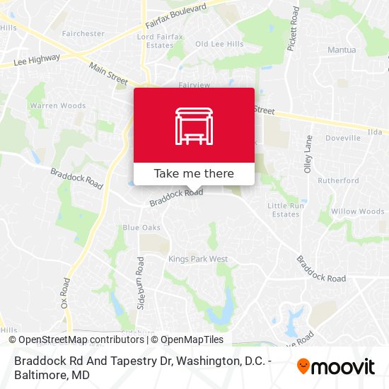 Braddock Rd And Tapestry Dr map