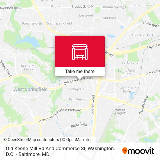 Mapa de Old Keene Mill Rd And Commerce St