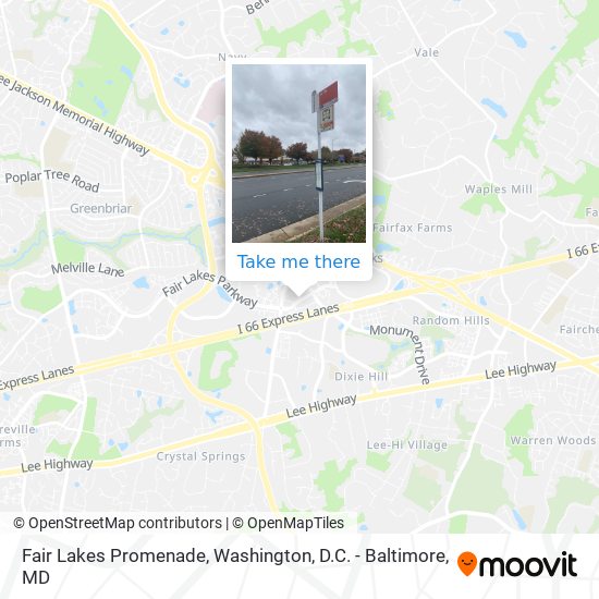 Mapa de Fair Lakes Promenade