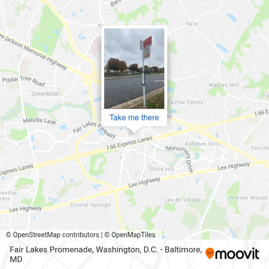 Fair Lakes Promenade map