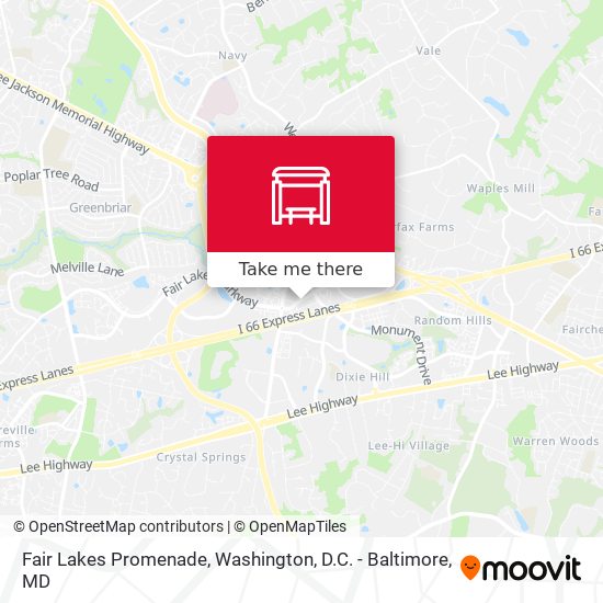 Fair Lakes Promenade map