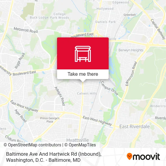 Baltimore Ave And Hartwick Rd (Inbound) map