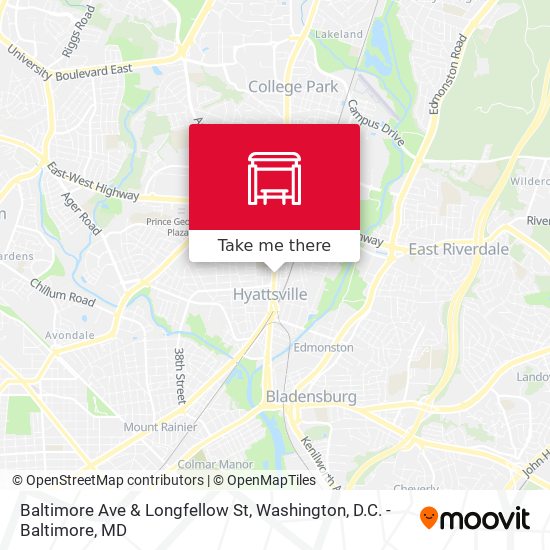 Baltimore Ave & Longfellow St map