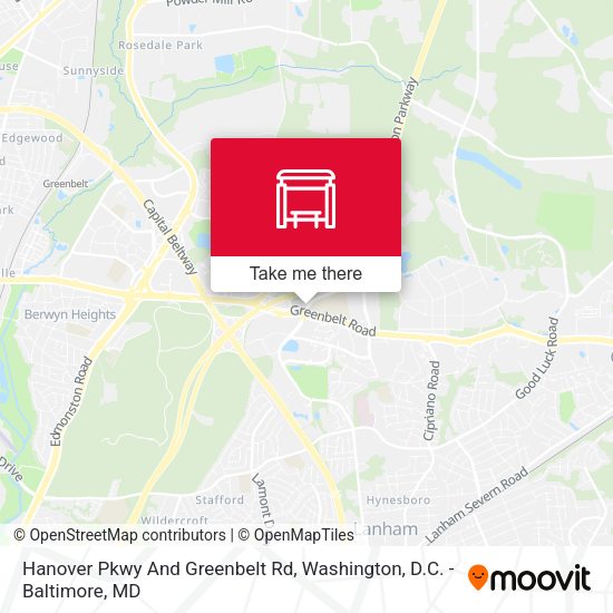 Hanover Pkwy And Greenbelt Rd map