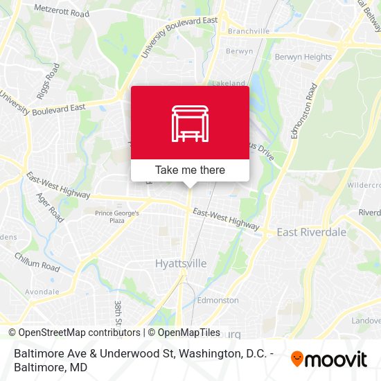 Mapa de Baltimore Ave & Underwood St
