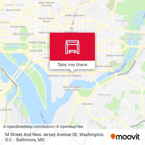 Mapa de M Street And New Jersey Avenue SE