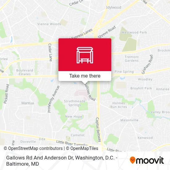 Gallows Rd And Anderson Dr map