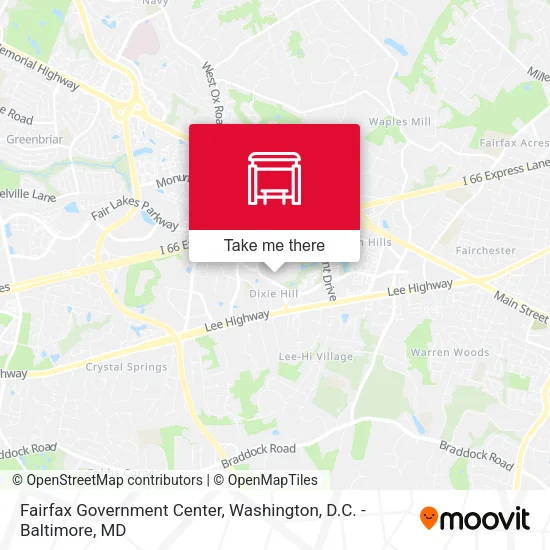 Fairfax Government Center map