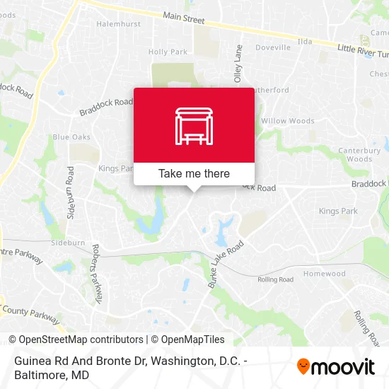 Guinea Rd And Bronte Dr map