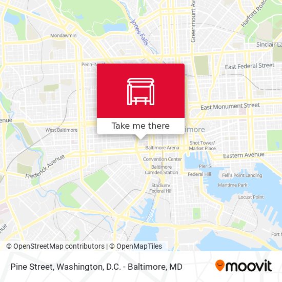 Pine Street map
