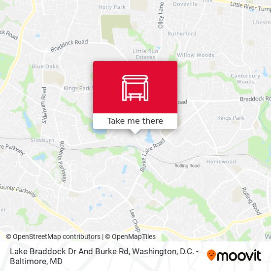 Lake Braddock Dr And Burke Rd map