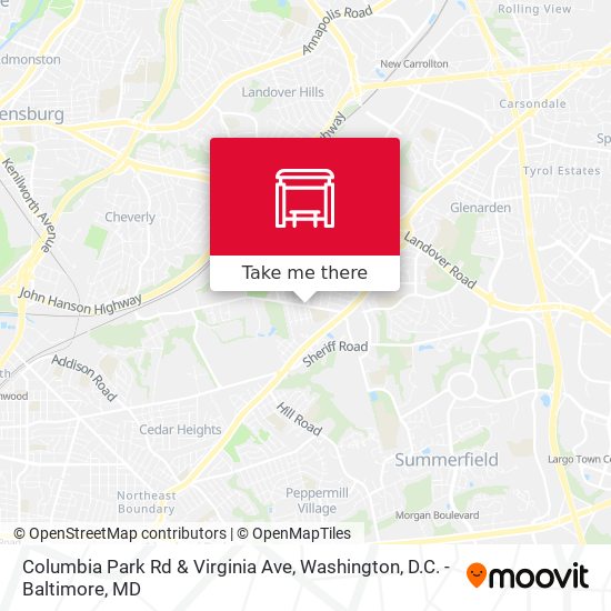 Mapa de Columbia Park Rd & Virginia Ave