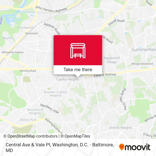 Central Ave & Vale Pl map