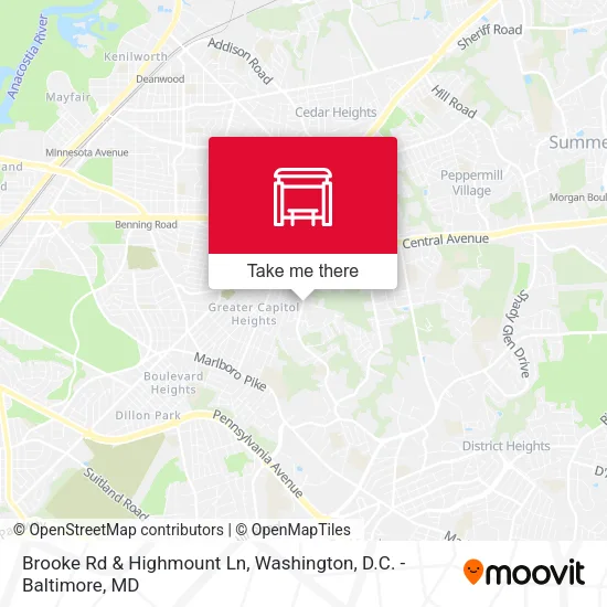 Brooke Rd & Highmount Ln map