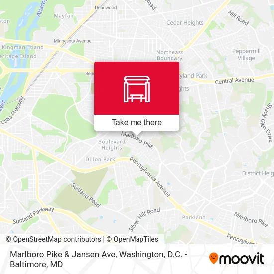 Marlboro Pike & Jansen Ave map