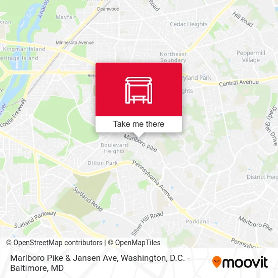 Marlboro Pike & Jansen Ave map