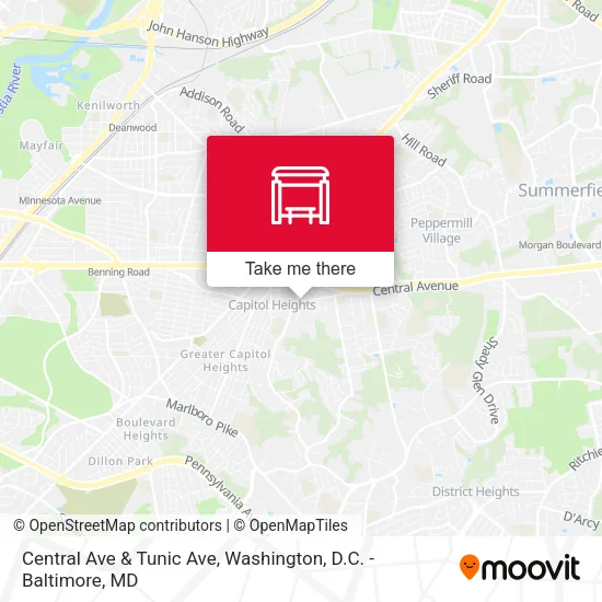 Central Ave & Tunic Ave map