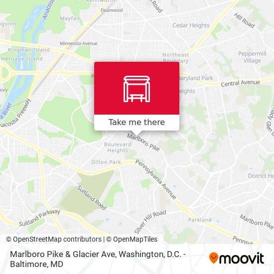 Mapa de Marlboro Pike & Glacier Ave
