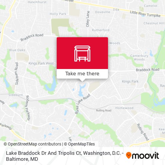Lake Braddock Dr And Tripolis Ct map