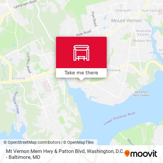 Mt Vernon Mem Hwy & Patton Blvd map