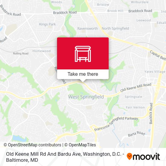 Old Keene Mill Rd And Bardu Ave map