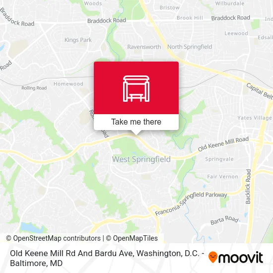 Mapa de Old Keene Mill Rd And Bardu Ave